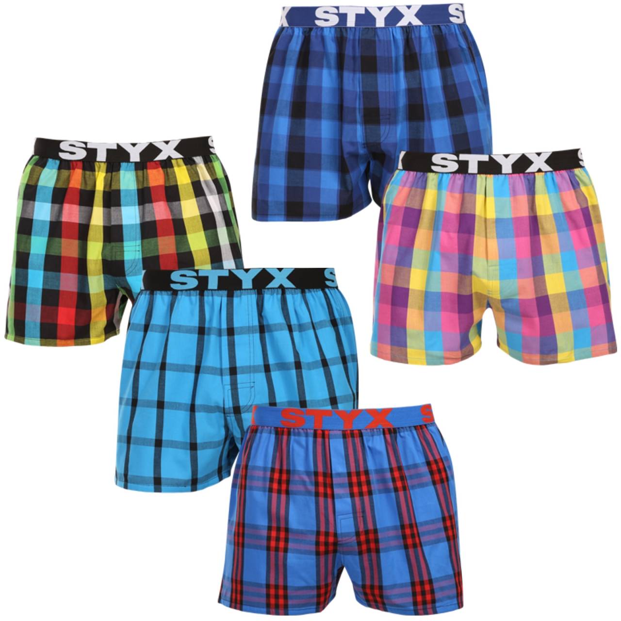 5PACK pánske trenky Styx športová guma viacfarebné (5B0112346) M, trenírky.
Hľadáte šortky, ktoré v sebe spájajú štýl, pohodlie a prvotriednu kvalitu?
Vysokokvalitná bavlna pre dokonalé pohodlie
Šortky sú vyrobené z prvotriednej 100 % bavlny, ktorá je nielen mäkká na dotyk, ale aj úžasne priedušná.
Klasický strih a moderný vzhľad
Vďaka voľnému strihu sa v týchto šortkách budete cítiť úplne pohodlne, pretože poskytujú dostatok priestoru na prirodzený pohyb.
Prečo by ste určite mali vyskúšať šortky Styx

100 % bavlna pre maximálne pohodlie: Šortky sú vyrobené z vysokokvalitnej bavlny, ktorá je mäkká, priedušná a jemná k pokožke, čo zaručuje pohodlie počas celého dňa.
Športový tkaný elastický: Pevná, ale pohodlná guma s logom Styx drží šortky na mieste bez nepríjemného zarezávania alebo uvoľňovania.
Česká výroba a kvalitné spracovanie: Styx je tradičná česká značka, ktorá sa pýši precíznym spracovaním, odolnosťou a dlhou životnosťou výrobkov.

Česká značka Styx ponúka zábavu aj prvotriednu kvalitu
Spodnú bielizeň Styx si obľúbia najmä tí, pre ktorých je dôležitá individualita.
Ako sa starať o šortky Styx?
Aby ste si šortky udržali dlho v skvelej kondícii, odporúčame dodržiavať tieto tipy.

Pranie: Odporúčame prať pri teplote 30 °C, aby si bavlna zachovala svoju mäkkosť a farby zostali sýte.
Sušička: Sušenie v sušičke sa neodporúča, aby sa materiál nezrazil.
Žehlenie: Bavlnu je možné žehliť, ale odporúča sa nižšia teplota, aby nedošlo k poškodeniu látky.

Tip: Staňte sa expertom na údržbu spodnej bielizne vďaka radám v našom článku a doprajte svojim obľúbeným kúskom starostlivosť, ktorú si zaslúžia.