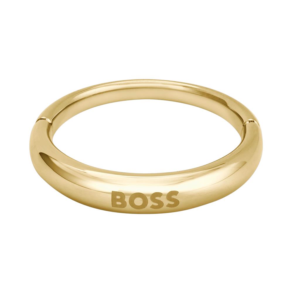 Hugo Boss Minimalistický pozlátený prsteň pre ženy 1580620 55 mm.
