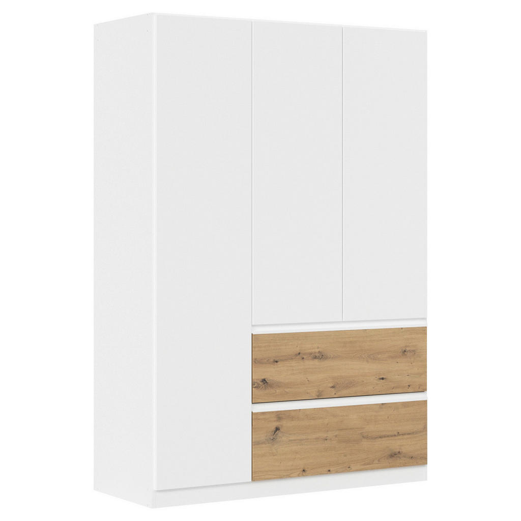 Rauch Möbel SKRIŇA S OTOČNÝMI DVERAMI, biela, dub artisan, 136/197/54 cm.