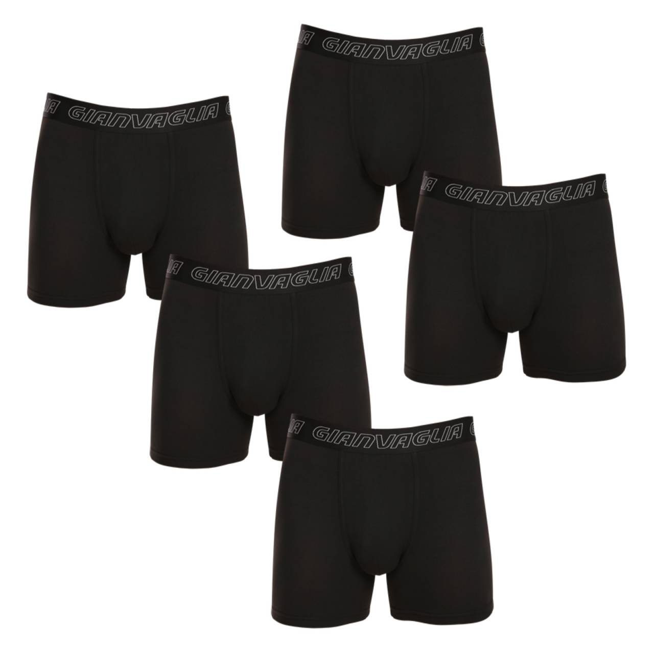 5PACK pánske boxerky Gianvaglia čierne (GVG-5015) M, trenky.
Vyskúšaj komfort, ktorý si zamiluješ na prvý pohľad a dotyk.
Príjemný materiál, ktorý sa ti prispôsobí
Boxerky Gianvaglia sú vyrobené z bavlny s prímesou polyamidu a elastanu.
Moderný dizajn pre mužov, ktorí vedia, čo chcú
Jednoduchý minimalistický dizajn je doplnený vytkávanou gumou s výrazným logom, ktoré dodáva boxerkám súčasný vzhľad.
Prečo by si mal boxerky Gianvaglia vyskúšať

Pohodlný strih pre každý deň: Dlhšie nohavičky a elastická guma poskytujú podporu a pohodlie, vďaka čomu sú boxerky vhodné na bežné nosenie, šport i voľnočasové aktivity.


Kombinácia štýlu a funkčnosti: Moderné detaily dodávajú boxerkám osobitý štýl, ktorý oživí každý šatník.


Kvalitná zmes materiálov: Vďaka pridanému elastanu a polyamidu sa boxerky ľahko prispôsobia postave a zostávajú pohodlné po celý deň.

Spodná bielizeň Gianvaglia dodá tvojmu šatníku módny švih
Talianska značka spodnej bielizne Gianvaglia v sebe nezaprie južanskú divokosť.
Ako sa starať o boxerky Gianvaglia
Aby ti boxerky dlho vydržali a zostali v perfektnom stave, odporúčame nasledujúcu starostlivosť:

Pranie: Per boxerky na 30 ° C, čo je ideálna teplota pre zachovanie pružnosti a tvaru materiálu.


Sušenie: Neodporúčame sušiť v sušičke, aby nedošlo k poškodeniu pružnosti gumy a materiálu.


Žehlenie: Pokiaľ je potrebné, žehliť je možné na nízku teplotu vhodnú pre bavlnu.

Tip: Staň sa odborníkom na údržbu spodnej bielizne vďaka radám v našom článku a dopraj svojim obľúbeným kúskom starostlivosť, ktorú si zaslúži.