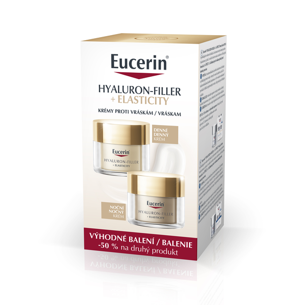 Eucerin HYALURON-FILLER + ELASTICITY Denný krém + Nočný krém.