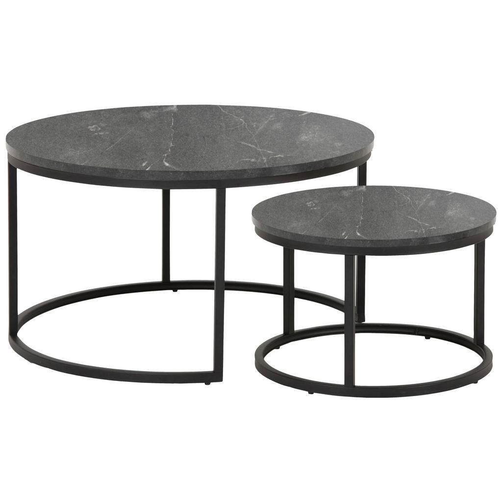 MID.YOU KONFERENČNÝ STOLÍK, antracitová, kov, kompozitné drevo, 80/45/80 cm.