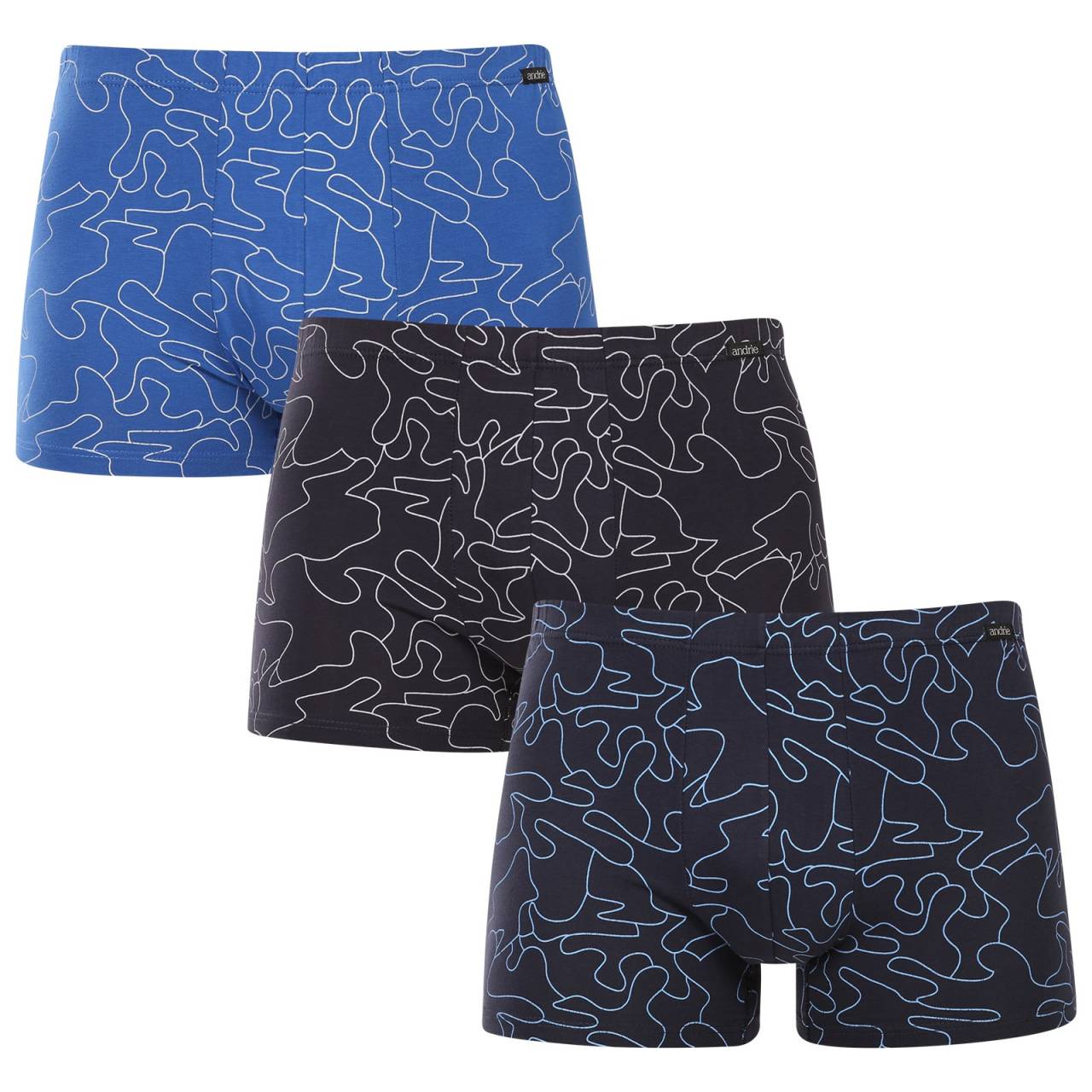 3PACK pánske trenky Andrie viacfarebné (PS 5730) XL, trenírky.
Doplnite svoj šatník o pohodlný a štýlový kúsok.
Prémiový materiál pre celodenné pohodlie
Boxerky Andrie sú vyrobené zo 100 % bavlny, ktorá ponúka jemnosť a priedušnosť.
Elegantný dizajn a pohodlný strih
Boxerky majú diskrétne vzory v rôznych farbách, ktoré dodávajú šatníku moderný vzhľad a originalitu.
Prečo si kúpiť boxerky Andrie?

100% bavlna pre jemnosť a pohodlie.


Klasický voľný strih pre maximálny komfort.


Diskrétny dizajn, ktorý sa hodí na každú príležitosť.

Andrie ponúka české spodné prádlo pre mužov, ktorí vedia, čo chcú
Pánske boxerky Andrie vynikajú príjemnými materiálmi a kvalitným spracovaním.
Ako sa starať o boxerky Andrie
Aby si zachovali kvalitu a pohodlie, postupuj podľa týchto jednoduchých krokov:

Pranie: Per na maximálnej teplote 40 °C s jemnými pracími prostriedkami, aby materiál zostal mäkký a vzory intenzívne.


Sušenie: Boxerky nesušte v sušičke, odporúčame ich nechať voľne uschnúť.


Žehlenie: Pre hladký vzhľad môžete boxerky žehliť na nízkej teplote.

Tip: Staňte sa odborníkom na údržbu spodnej bielizne vďaka tipom v našom článku a doprajte svojim obľúbeným kúskom starostlivosť, ktorú si zaslúžia.