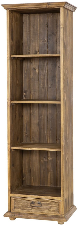 Úzky policový regál sedliacky reg 102 slim - k17 biely vosk.