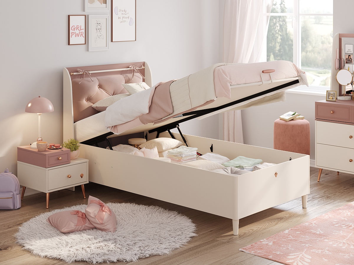 Posteľ 100x200 s úložným priestorom beauty - béžová/ružová.

 

Posteľ z kolekcie Beauty doplní modernú dievčenskú izbu a vytvorí z nej tak jej vlastné kráľovstvo.

 

Rozmery postele 100x200cm s úložným priestorom Beauty sú 105x57x203cm (š, v, h).

 

Všetky produkty z kolekcie Beauty nájdete nižšie v súvisiacich produktoch.