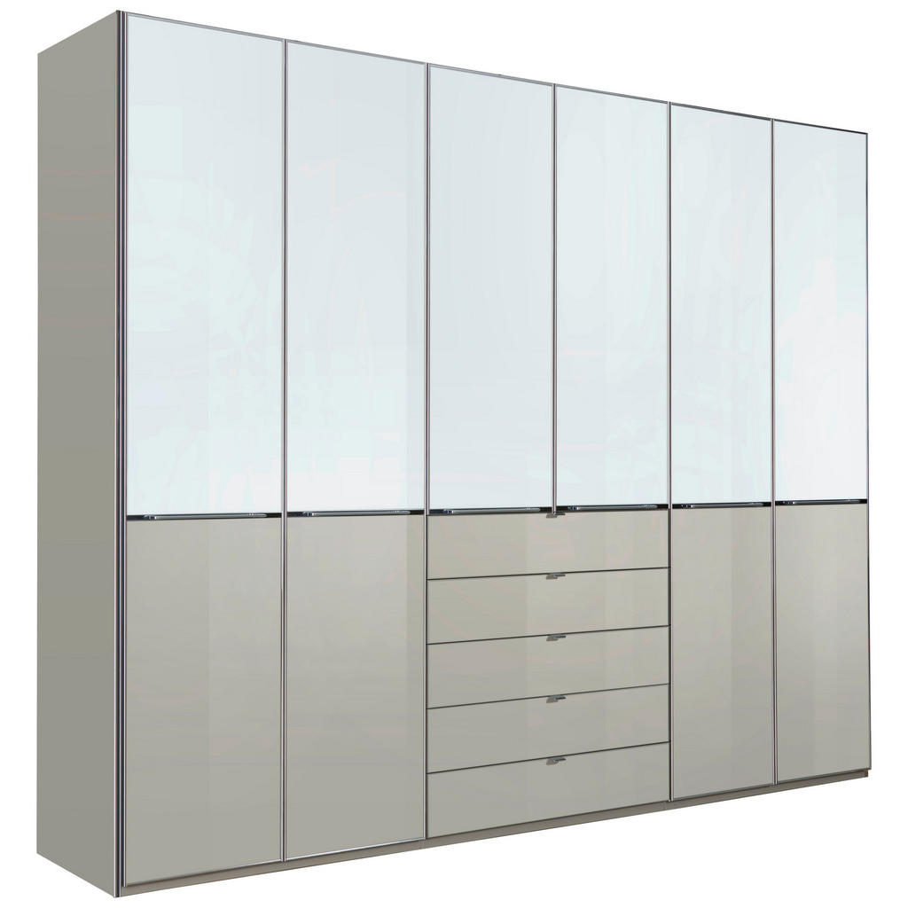 Novel SKRIŇA S OTOČNÝMI DVERAMI, sivá, biela, 300/236/58 cm.