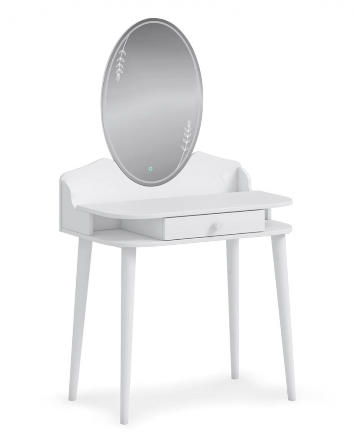 Toaletný stolík so zrkadlom a osvetlením ema - biela.

A zrkadlo?

 Drevené skosené nohy dodávajú stolíku stabilitu a štýlový vzhľad.

 

 

Rozmery toaletného stolíka Beauty sú 80x143x50cm (š, v, h).

 

 

Všetky produkty z kolekcie Ema  nájdete nižšie v súvisiacich produktoch.