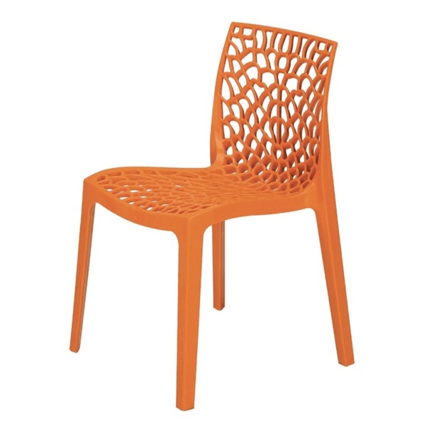 Sconto Jedálenská stolička GRUVYER oranžová.