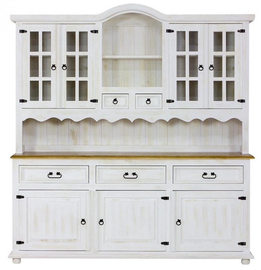 Kredenc z masívu vit 02 sedliacky - k16 antická biela.