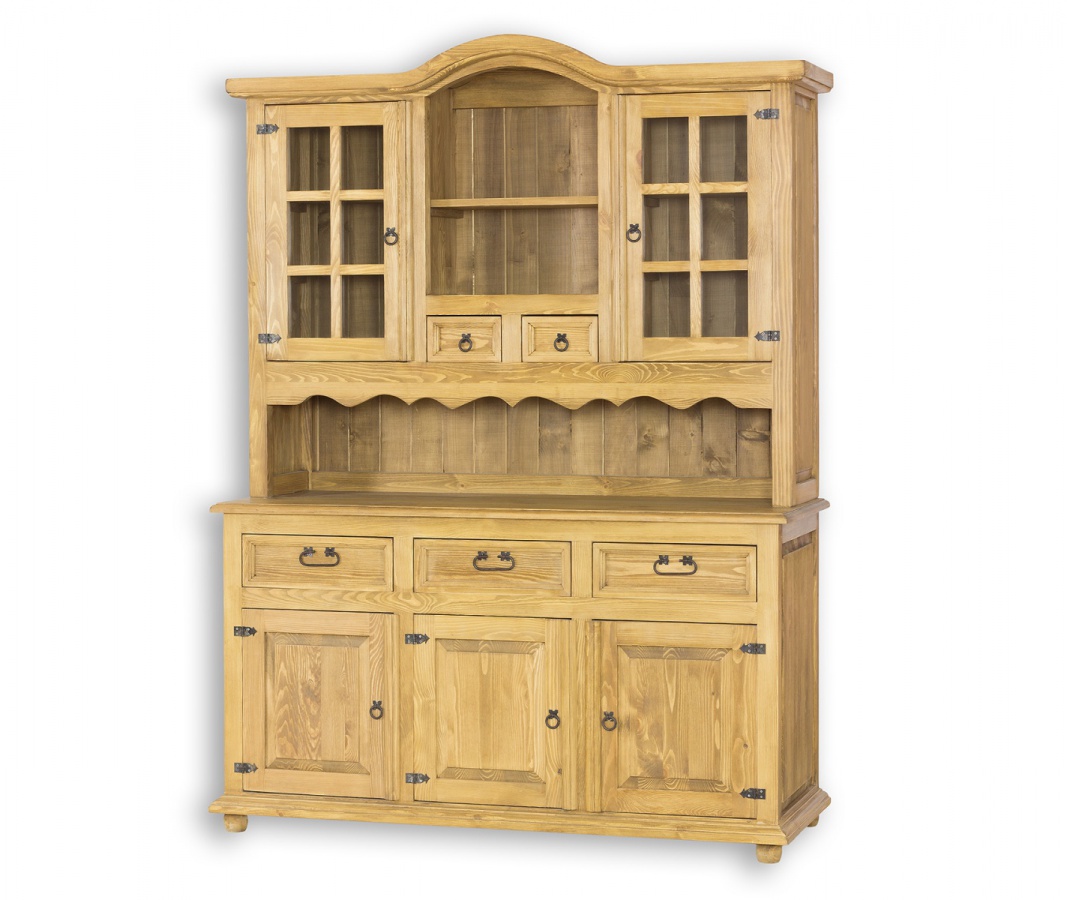 Kredenc z masívu vit 01 - k01 svetlá borovica.