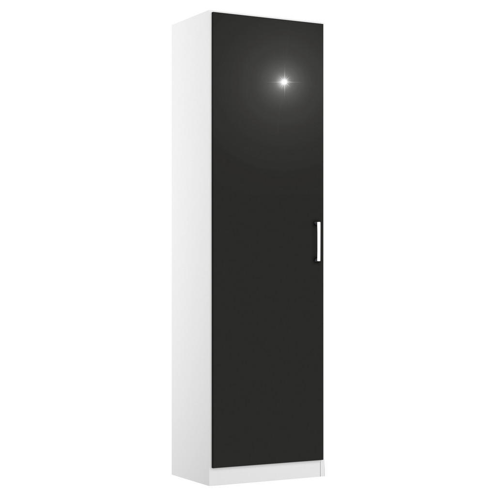 Rauch Möbel SKRIŇA S OTOČNÝMI DVERAMI, sivá, biela, 47/197/54 cm.