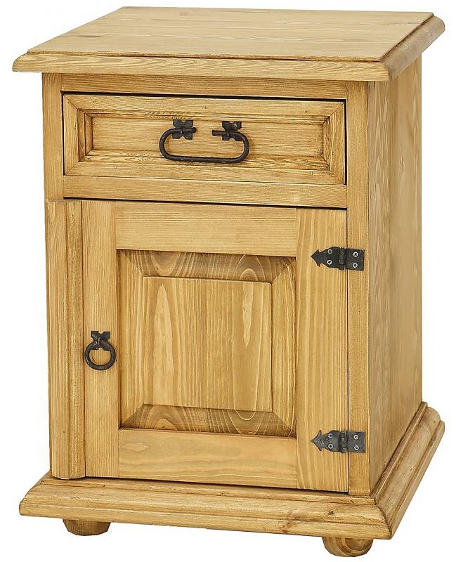 Sedliacky nočný stolík com 115 slim - k03 biela patina.