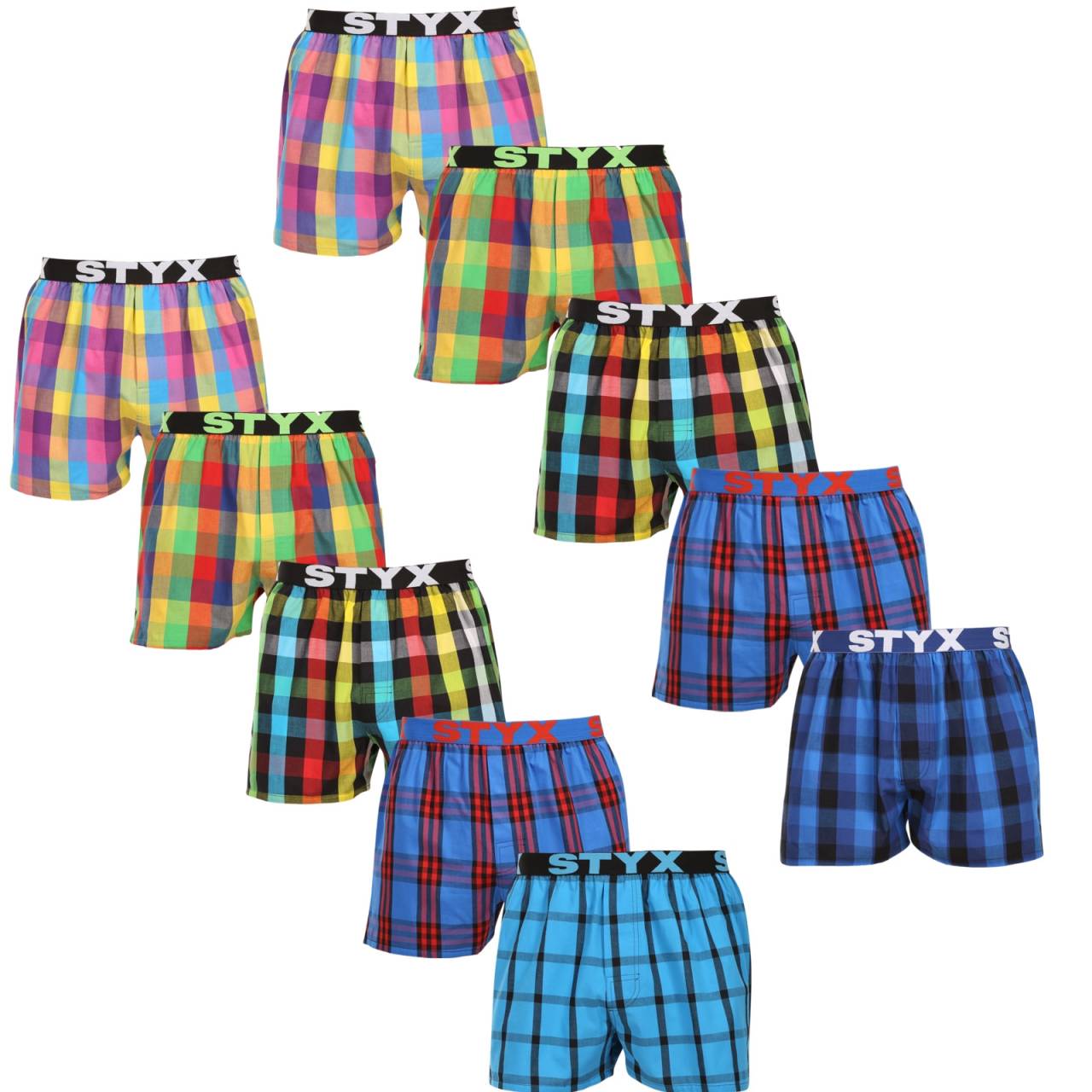 10PACK pánske trenky Styx športová guma viacfarebné (10B0106) L, trenírky.
Hľadáte šortky, ktoré v sebe spájajú štýl, pohodlie a prvotriednu kvalitu?
Vysokokvalitná bavlna pre dokonalé pohodlie
Šortky sú vyrobené z prvotriednej 100 % bavlny, ktorá je nielen mäkká na dotyk, ale aj úžasne priedušná.
Klasický strih a moderný vzhľad
Vďaka voľnému strihu sa v týchto šortkách budete cítiť úplne pohodlne, pretože poskytujú dostatok priestoru na prirodzený pohyb.
Prečo by ste určite mali vyskúšať šortky Styx

100 % bavlna pre maximálne pohodlie: Šortky sú vyrobené z vysokokvalitnej bavlny, ktorá je mäkká, priedušná a jemná k pokožke, čo zaručuje pohodlie počas celého dňa.
Športový tkaný elastický: Pevná, ale pohodlná guma s logom Styx drží šortky na mieste bez nepríjemného zarezávania alebo uvoľňovania.
Česká výroba a kvalitné spracovanie: Styx je tradičná česká značka, ktorá sa pýši precíznym spracovaním, odolnosťou a dlhou životnosťou výrobkov.

Česká značka Styx ponúka zábavu aj prvotriednu kvalitu
Spodnú bielizeň Styx si obľúbia najmä tí, pre ktorých je dôležitá individualita.
Ako sa starať o šortky Styx?
Aby ste si šortky udržali dlho v skvelej kondícii, odporúčame dodržiavať tieto tipy.

Pranie: Odporúčame prať pri teplote 30 °C, aby si bavlna zachovala svoju mäkkosť a farby zostali sýte.
Sušička: Sušenie v sušičke sa neodporúča, aby sa materiál nezrazil.
Žehlenie: Bavlnu je možné žehliť, ale odporúča sa nižšia teplota, aby nedošlo k poškodeniu látky.

Tip: Staňte sa expertom na údržbu spodnej bielizne vďaka radám v našom článku a doprajte svojim obľúbeným kúskom starostlivosť, ktorú si zaslúžia.