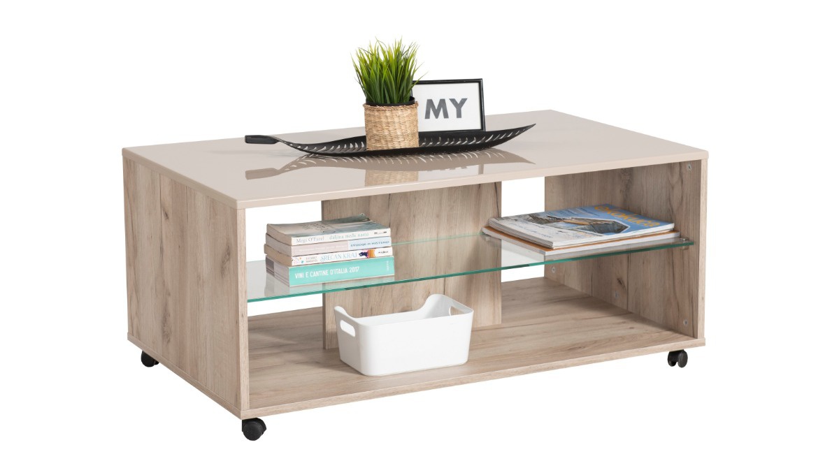 Konferenčný stolík brady - dub šedý/béžová.

 

Stolík je vybavený kolieskami, ktoré umožňujú ľahkú a nenamáhavú manipuláciu.

 

V súvisiacich produktoch nižšie nájdete ďalšie tipy na nábytok do obývacej izby.