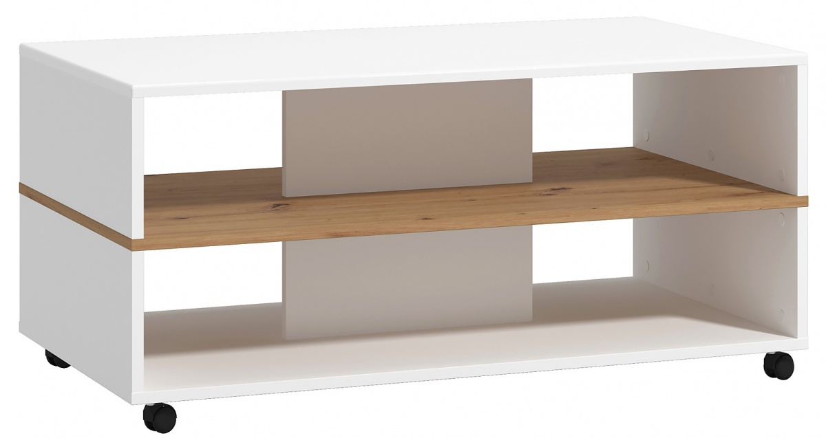 Konferenčný stolík na kolieskach ruth - biela/dub artisan.

 

Rozmery konferenčného stolíka na kolieskach Ruth sú 101x47,5x54,5cm (š, v, h).

 

Všetky produkty z kolekcie Ruth nájdete nižšie v súvisiacich produktoch.