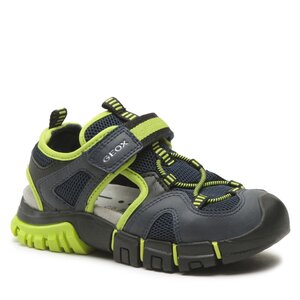 Sandále Geox - J Sandal Dynomix Boy J35GHA014MEC0749 S Navy/Lime.