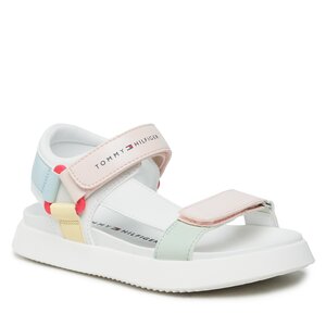 Sandále Tommy Hilfiger - Velcro Sandal T3A2-32768-0371 M White/Multicolor X256.