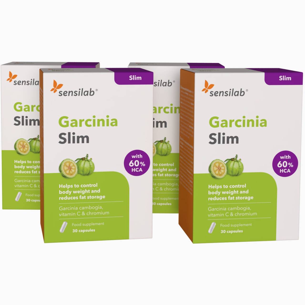 Garcinia Slim : 4 caixas - Cápsulas para inibir o apetite e perder peso com Garcinia Cambogia.