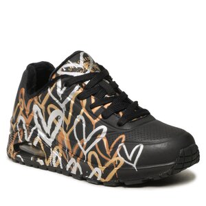 Sneakersy Skechers - Metallic Love 155523/BKGD Black/Gold.
