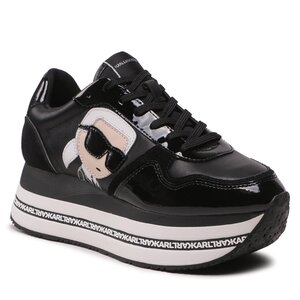 Sneakersy KARL LAGERFELD - KL64930N Black Lthr/Suede.