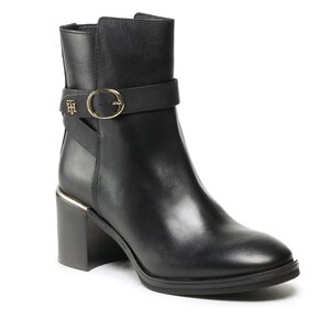 Členková obuv Tommy Hilfiger - Th Belt Heeled Boot FW0FW06766 Black BDS.