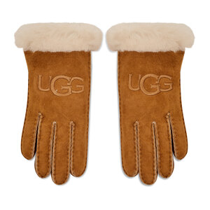 Dámske rukavice Ugg - Sheepskin Embroider Glove 20931 Chestnut.