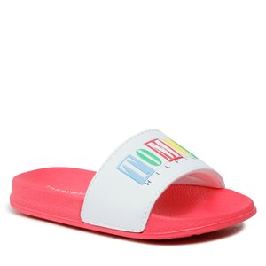 Šľapky Tommy Hilfiger - Logo Pool Slide T3A0-32796-1172 M White/Multicolor X256.