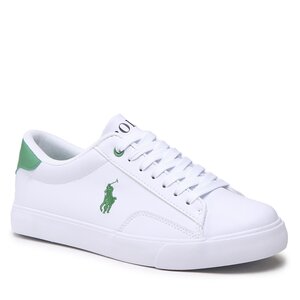 Sneakersy Polo Ralph Lauren - Theron V RF104100 White Smooth PU/Green w/ Green PP.