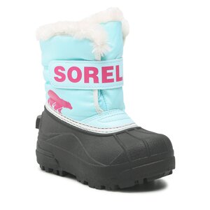 Snehule Sorel - Childrens Snow Commander NC1960-428 Ocean Surf/Cactus Pink.