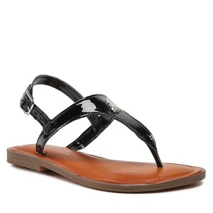 Sandále Polo Ralph Lauren - Tierney Iv RF103985 Black Patent w/ Silver PP.