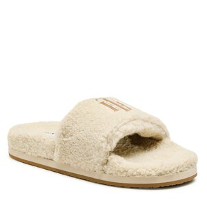 Šľapky Tommy Hilfiger - Th Sherpa Fur Slide FW0FW06718 Classic Beige ACI.