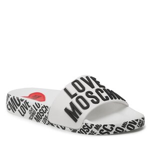 Šľapky LOVE MOSCHINO - JA28112G1GI17100 Bianco/Logo Nero.