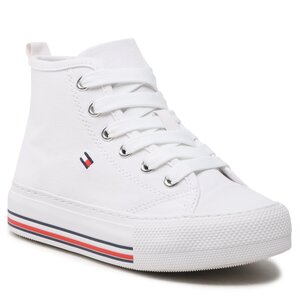 Plátenky Tommy Hilfiger - High Top LAce-Up Sneaker T3A9-32679-0890 M White 100.