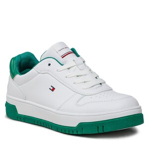 Sneakersy Tommy Hilfiger - Low Cut Lace-Up T3X9-32871-1355 S White/Green X165.