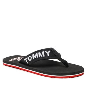 Žabky Tommy Jeans - Flip Flop Logo Tape EM0EM01147 Black BDS.