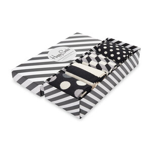 Súprava 4 párov vysokých ponožiek unisex Happy Socks - XCBW09-9150 Czarny.