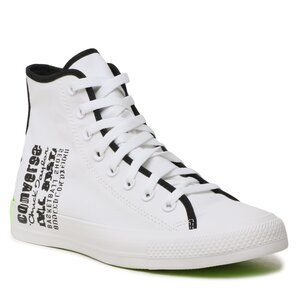 Plátenky Converse - Ctas Hi A02795C White/Black/Green Beam.