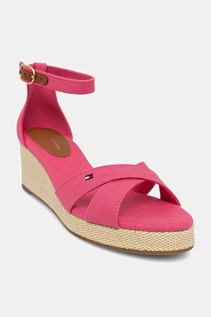 Sandále Tommy Hilfiger FLAG CRISS-CROS MID WEDGE ESPAD.
