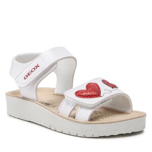 Sandále Geox - J Sandal Costarei Gi J35EAF000BCC0050 M White/Red.