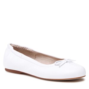 Baleríny Polo Ralph Lauren - Pony Ballet RF104211 White Leather.