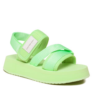 Sandále Calvin Klein Jeans - Prefresato Sandal Badge YW0YW00967 Live Mist 0H9.