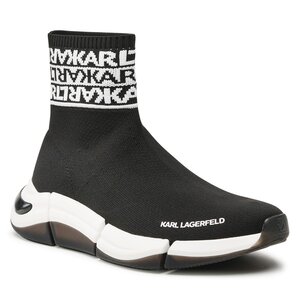 Sneakersy KARL LAGERFELD - KL63256 Black Knit Textile.