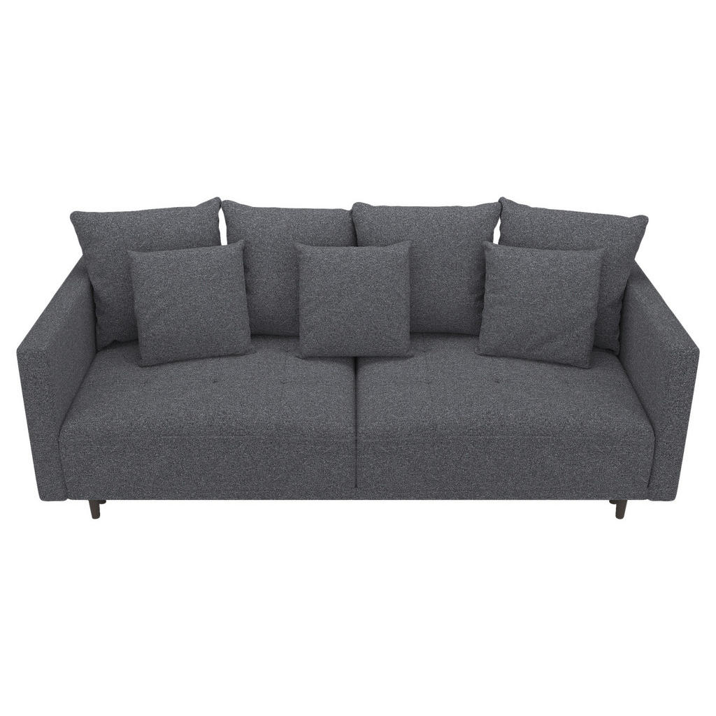 MID.YOU ROZKLADACIA POHOVKA, textil, tmavosivá.