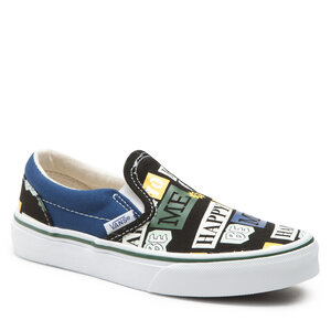 Tenisky Vans - Classic Slip-On V VN0007Q1BMV1 Happy To Be Black/Multi.