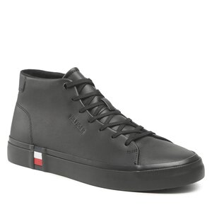 Sneakersy Tommy Hilfiger - Modern Vulc Hi Corporate Lea FM0FM04352  Black BDS.