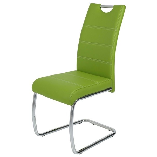 Sconto Jedálenská stolička FLORA S zelená, syntetická koža.