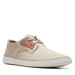 Poltopánky Clarks - Gereld Tie 26171672 Sand Textile.