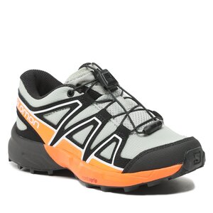 Topánky Salomon - Speedcross J 416281 Wrought Iron/Black/Vibrant Orange.