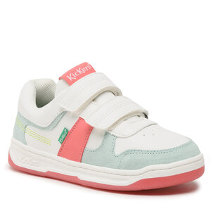 Sneakersy Kickers - Kalido 910862-30 S Blanc Rose Bleu 33.