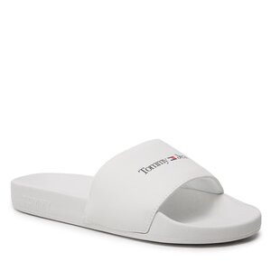 Šľapky Tommy Jeans - Printed Pu Pool Sld EN0EN02107 Ecru YBL.